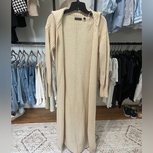 Long cream cardigan